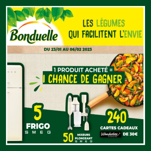 Bonduellehiver-carrefour.fr produit Bonduelle achet 1 chance de gagner