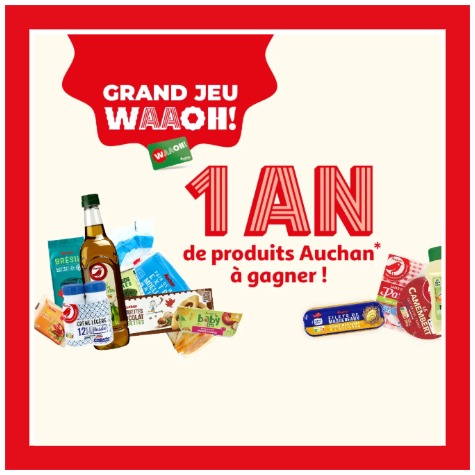 jeux.auchan.fr/anniversairewaaoh/ Jeu Anniversaire Waaoh Auchan 2026