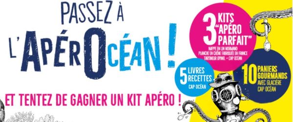 Jeu Cap Oc�an 2026 sur capocean.fr Passez � l'Ap�rOc�an et gagnez kits ap�ro, livres recettes et paniers gourmands