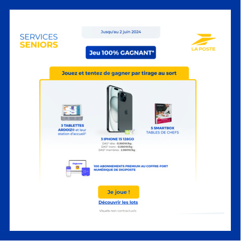 Jeu-services-seniors.laposte.fr - Jeu La Poste 100% gagnant