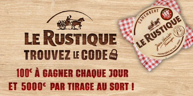 lerustique.fr - Jeu Concours Le Rustique 2026&nbsp;: Trouvez le code et gagnez 5000 � ou 100 �&nbsp;!